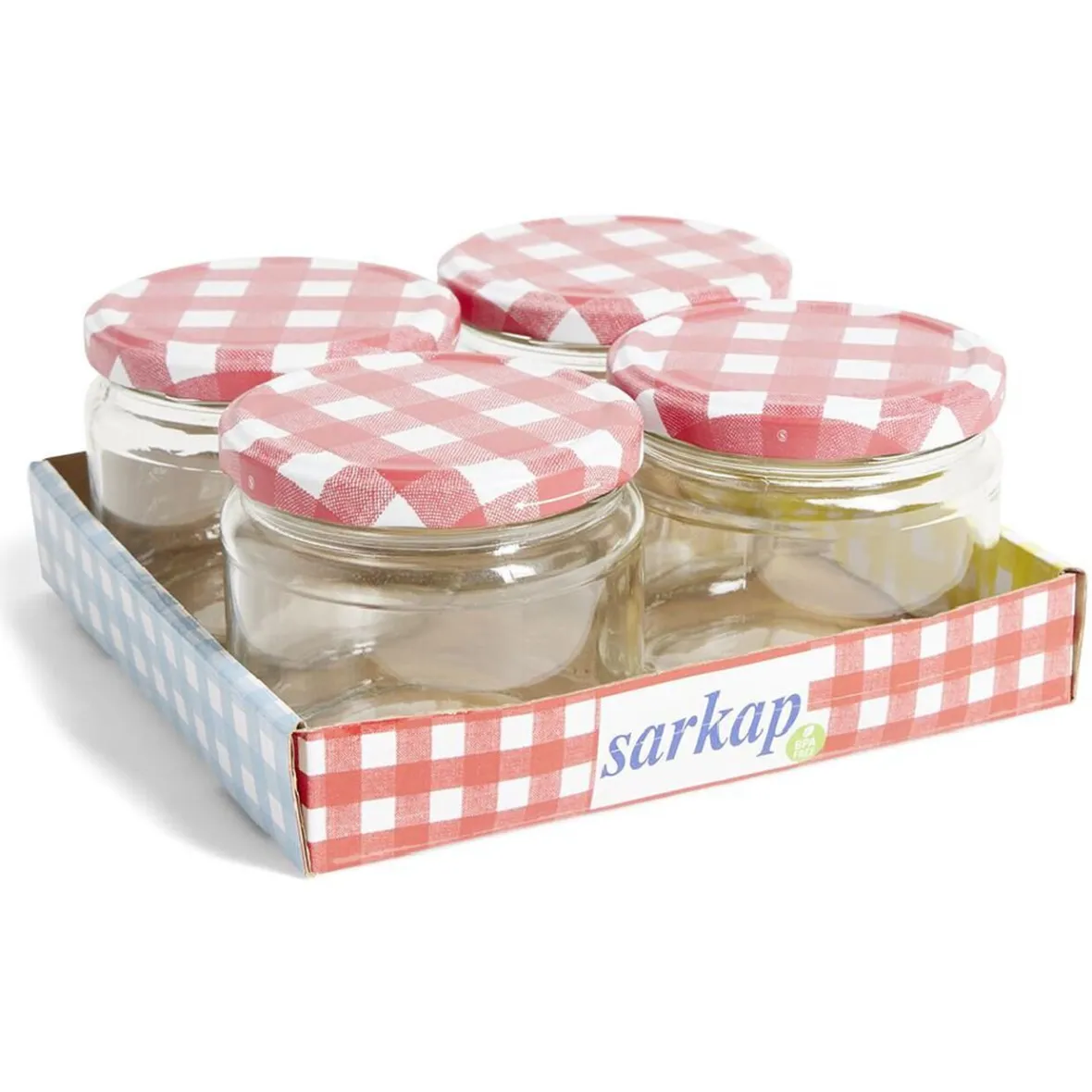 Vaisselle Et Accessoires De Table<Gifi Lot de 4 pots à confiture acier et verre Ø7,5xH8,7cm