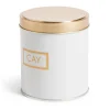 Vaisselle Et Accessoires De Table<Gifi Lot de 3 pots à épices acier blanc et doré Ø9,9xH11,4cm
