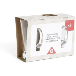 Vaisselle Et Accessoires De Table<Gifi Lot de 2 tasses à café 170ml verre transparent