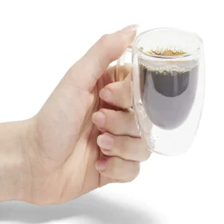 Gifi Lot de 2 tasses double paroi 80ml| Vaisselle Et Accessoires De Table