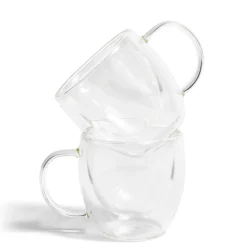 Gifi Lot de 2 tasses double paroi 80ml| Vaisselle Et Accessoires De Table