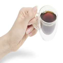 Gifi Lot de 2 tasses double paroi 80ml| Vaisselle Et Accessoires De Table