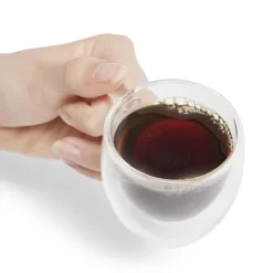 Gifi Lot de 2 tasses double paroi 80ml| Vaisselle Et Accessoires De Table