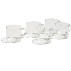 Gifi Lot de 4 tasses en verre transparent 10cl| Vaisselle Et Accessoires De Table