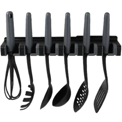 Préparation Culinaire<Gifi Lot de 6 ustensiles avec support noir gris