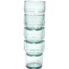 Gifi Lot de 4 verres bas en plastique effet martelé| Vaisselle Et Accessoires De Table