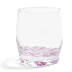 Gifi Lot de 3 verres 29cl en verre transparent fond coloré rose/violet/orange| Vaisselle Et Accessoires De Table
