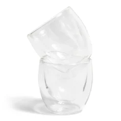 Gifi Lot de 2 verres double paroi 80ml| Vaisselle Et Accessoires De Table