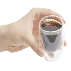 Gifi Lot de 2 verres double paroi 80ml| Vaisselle Et Accessoires De Table