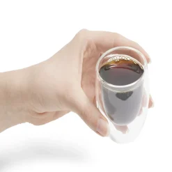 Gifi Lot de 2 verres double paroi 80ml| Vaisselle Et Accessoires De Table