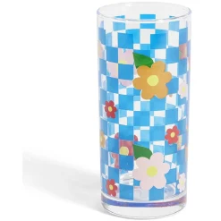 Gifi Lot de 3 verres motif fleurs et carreaux 290ml| Vaisselle Et Accessoires De Table