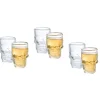 Gifi Lot de 6 verres shooters Halloween forme tête de mort| Vaisselle Et Accessoires De Table