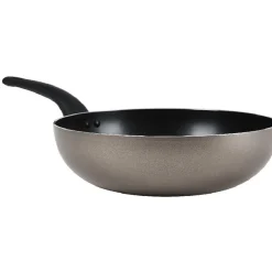 Cuisson<Gifi Lot poêle et wok anti-adhésif argenté