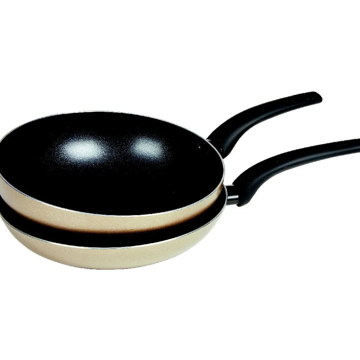 Cuisson<Gifi Lot poêle et wok anti-adhésif argenté