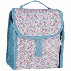 Conservation Alimentaire<Gifi Lunch bag réfrigérant blanc et bleu motif fleuri rouge 2,3 L