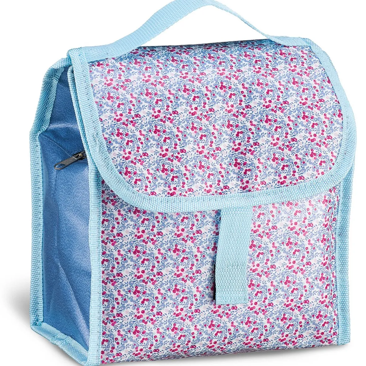 Conservation Alimentaire<Gifi Lunch bag réfrigérant bleu et rose motif baies sauvages
