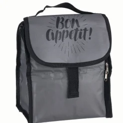 Conservation Alimentaire<Gifi Lunch bag réfrigérant gris et noir inscription Bon Appétit !
