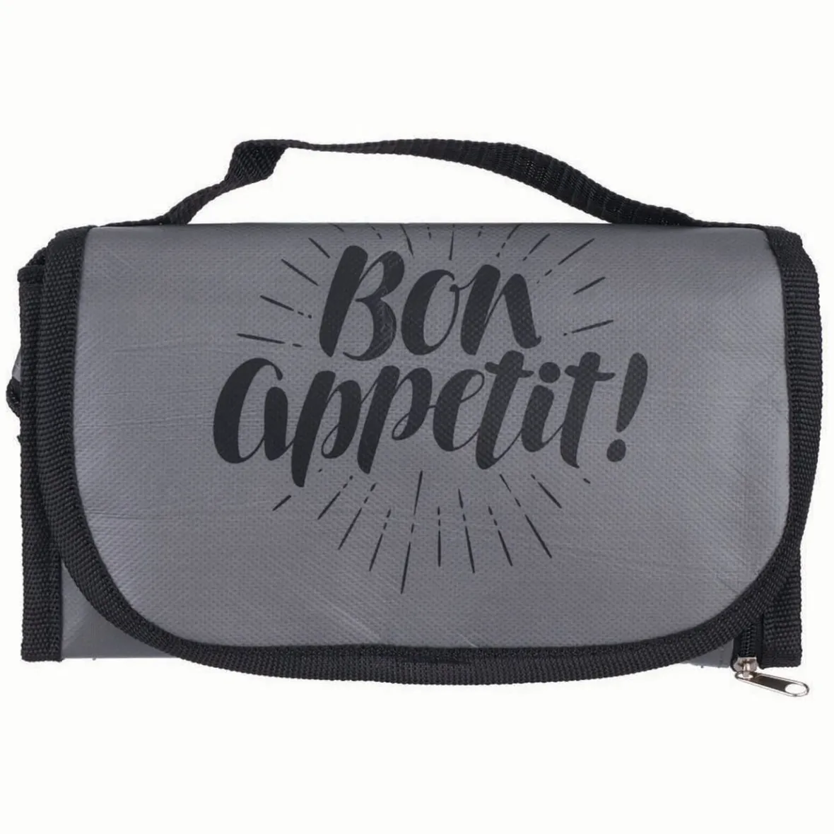 Conservation Alimentaire<Gifi Lunch bag réfrigérant gris et noir inscription Bon Appétit !