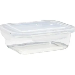 Gifi Lunchbox en verre x2 avec couvercle 1,05L et 1,5L| Conservation Alimentaire