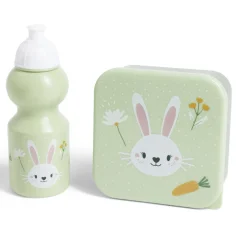 Conservation Alimentaire<Gifi Lunchbox enfant 720ml avec gourde 350ml et sac de transport lapin vert