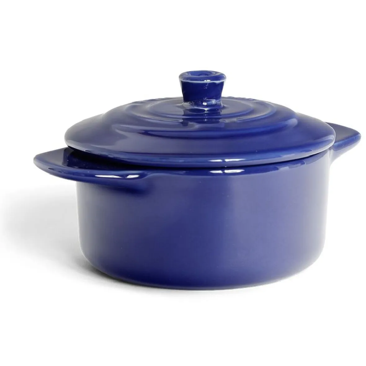 Cuisson<Gifi Mini cocotte individuelle en céramique avec couvercle - bleu ou noir