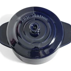 Cuisson<Gifi Mini cocotte individuelle en céramique avec couvercle - bleu ou noir