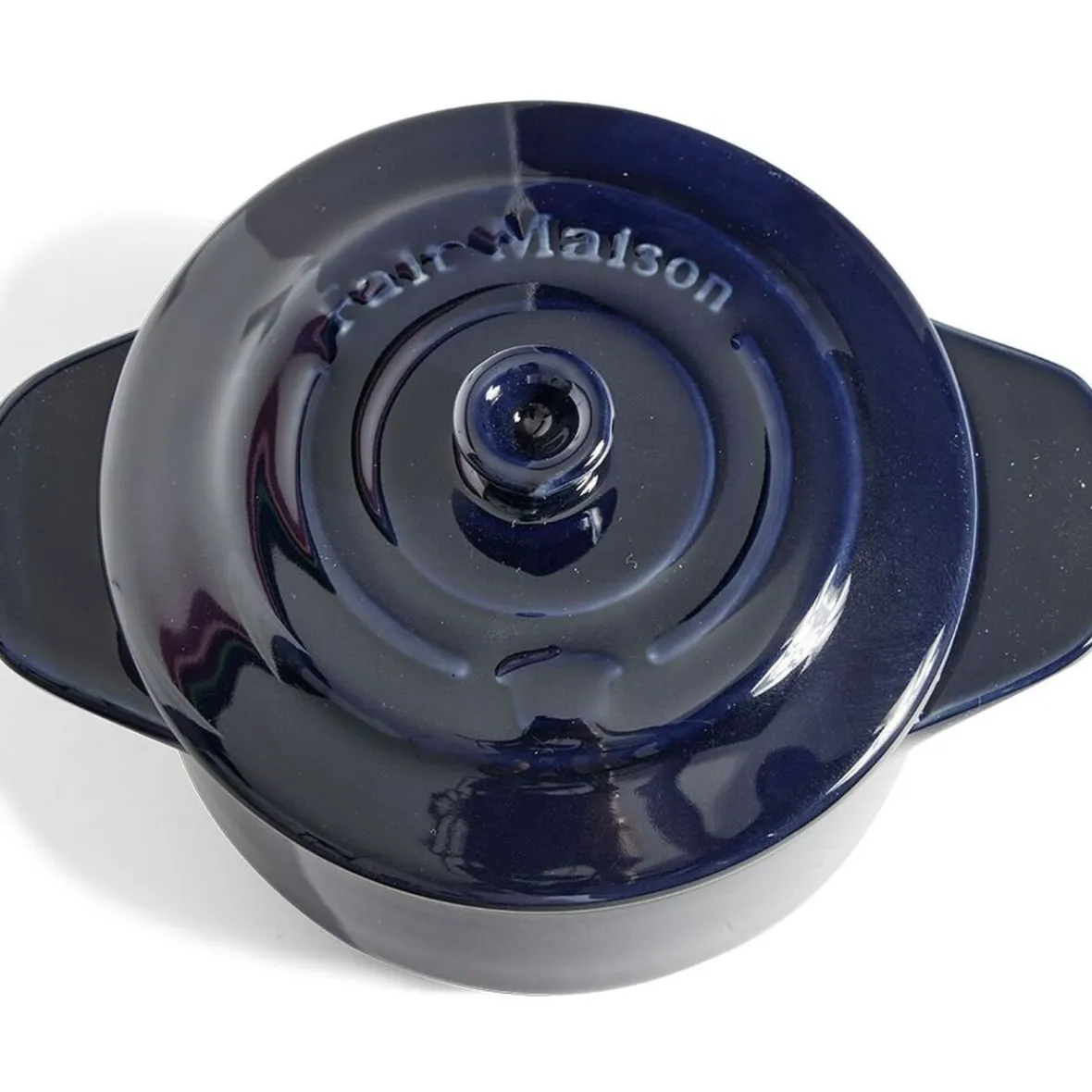 Cuisson<Gifi Mini cocotte individuelle en céramique avec couvercle - bleu ou noir
