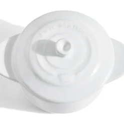Cuisson<Gifi Mini cocotte individuelle en céramique avec couvercle - gris ou blanc
