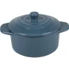 Cuisson<Gifi Mini cocotte ronde bleu canard