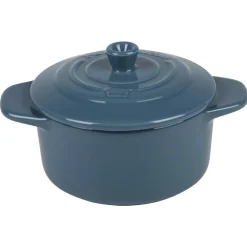 Cuisson<Gifi Mini cocotte ronde bleu canard