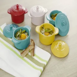 Cuisson<Gifi Mini cocotte ronde bleu turquoise