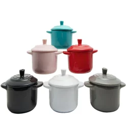 Cuisson<Gifi Mini cocotte ronde crème