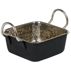 Cuisson<Gifi Mini plat à four rectangulaire noir ou cuivre effet martelé