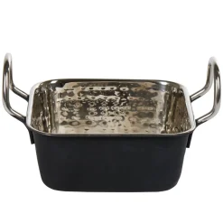 Cuisson<Gifi Mini plat à four rectangulaire noir ou cuivre effet martelé
