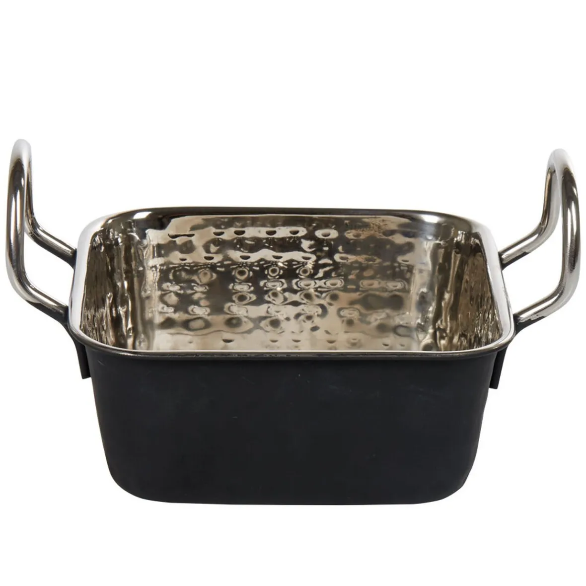 Cuisson<Gifi Mini plat à four rectangulaire noir ou cuivre effet martelé