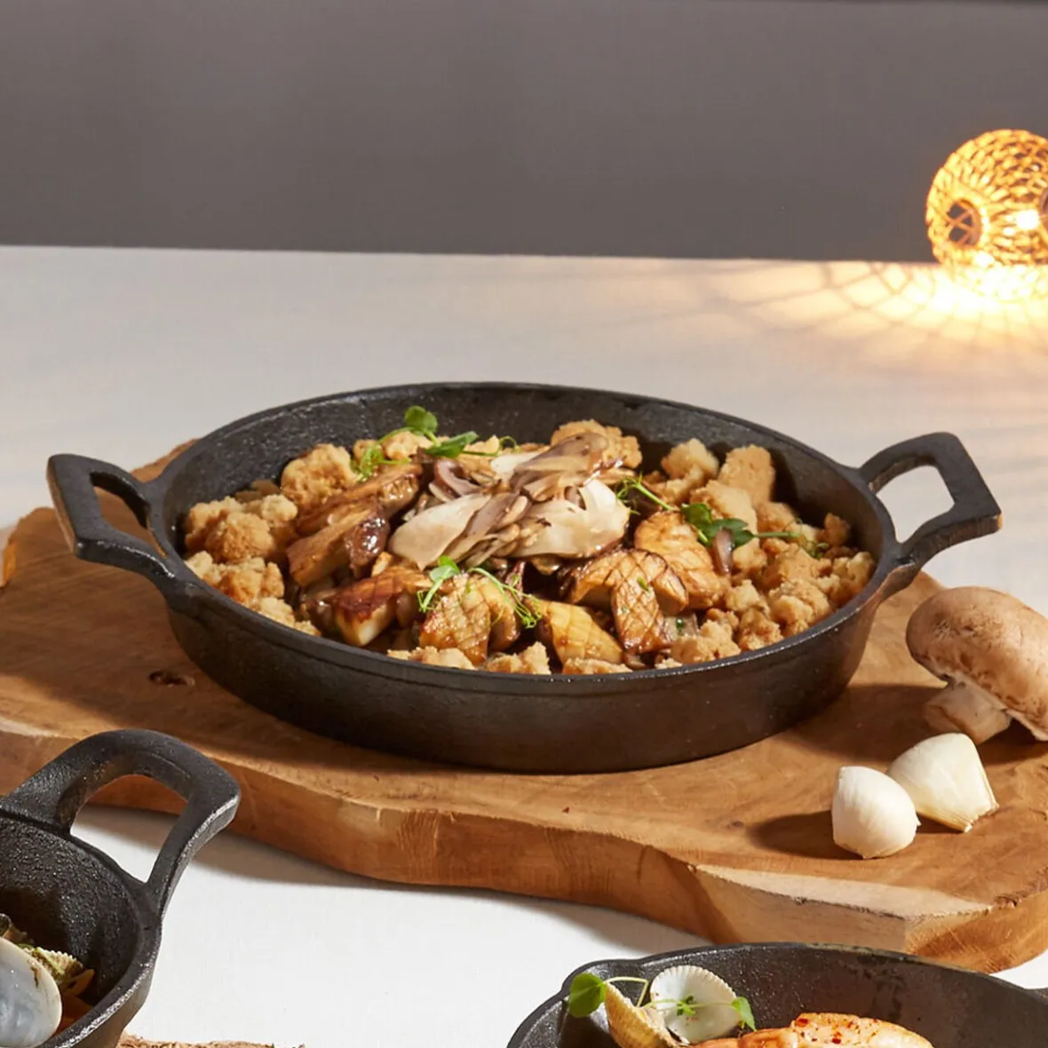 Cuisson<Gifi Mini plat à four rond en fonte avec poignées