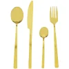 Gifi Ménagère 16 couverts inox doré| Vaisselle Et Accessoires De Table