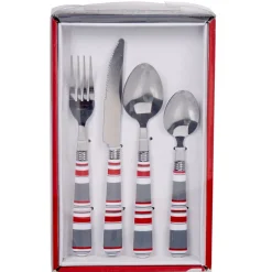 Gifi Ménagère 24 pièces à rayures bayadère| Vaisselle Et Accessoires De Table