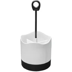 Gifi Ménagère 24 pièces avec support noir blanc| Vaisselle Et Accessoires De Table