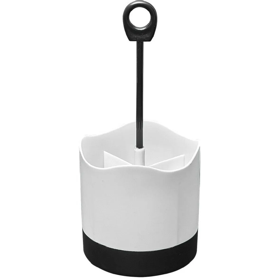 Gifi Ménagère 24 pièces avec support noir blanc| Vaisselle Et Accessoires De Table