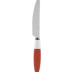 Gifi Ménagère 24 pièces avec support inox manche plastique rouge| Vaisselle Et Accessoires De Table