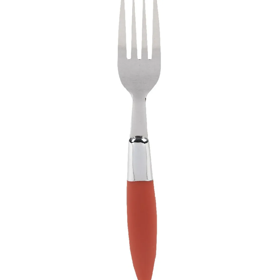 Gifi Ménagère 24 pièces avec support inox manche plastique rouge| Vaisselle Et Accessoires De Table