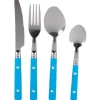 Gifi Ménagère 16 pièces inox manche plastique bleu| Vaisselle Et Accessoires De Table