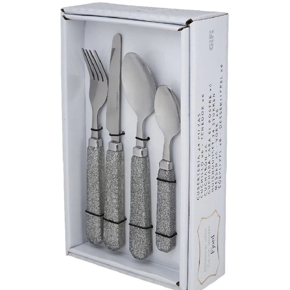 Préparation Culinaire<Gifi Ménagère 24 pièces pailleté gris argent