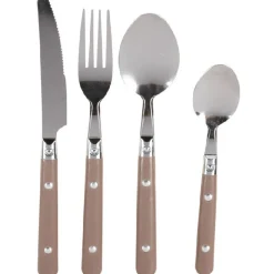 Gifi Ménagère 16 pièces taupe| Vaisselle Et Accessoires De Table