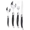Gifi Ménagère inox manche gris 24 pièces| Vaisselle Et Accessoires De Table