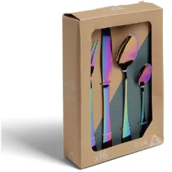 Gifi Ménagère inox x16 iridescent| Vaisselle Et Accessoires De Table