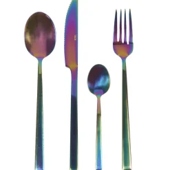 Gifi Ménagère iridiscente inox 16 pièces| Vaisselle Et Accessoires De Table