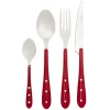 Gifi Ménagère Lisa D'Alban inox manche rouge 16 pièces| Vaisselle Et Accessoires De Table