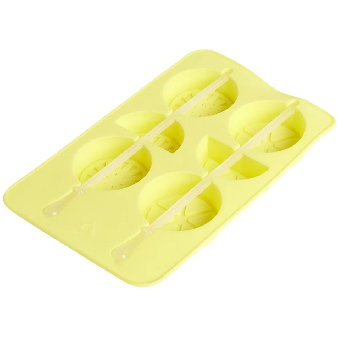 Gifi Moule à glaçon brochette forme citron-silicone jaune 18,3x11,4xH1,5cm| Vaisselle Et Accessoires De Table